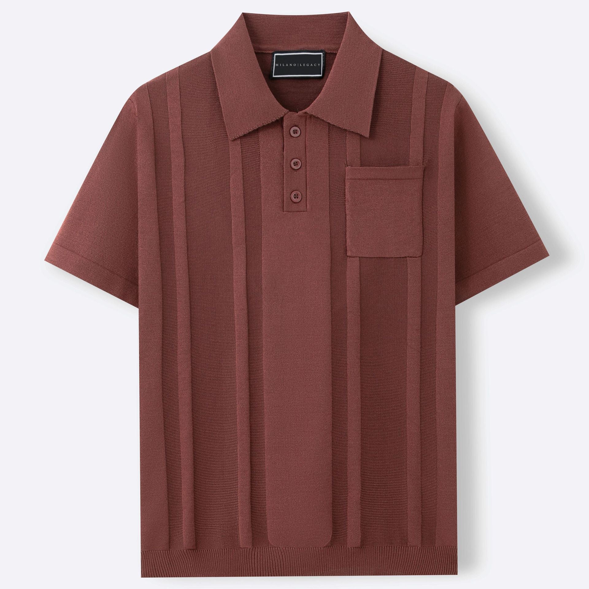 Men's knit polo shirt - versatile short sleeve top for casual wear, breathable fabric