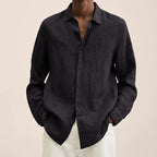 Long-sleeve linen shirt - versatile men’s casual top