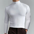 Men's long sleeve turtleneck top - sleek casual attire for everyday wear