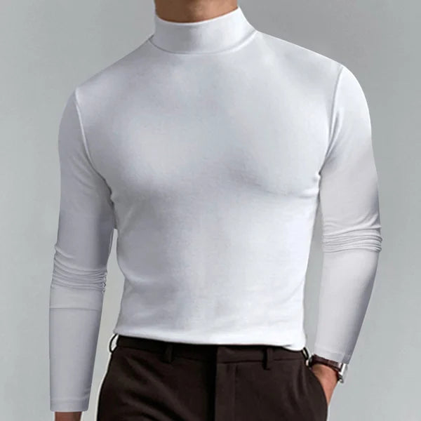 Men's long sleeve turtleneck top - sleek casual attire for everyday wear