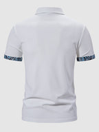 Men's polo shirt - tailored fit with patterned details