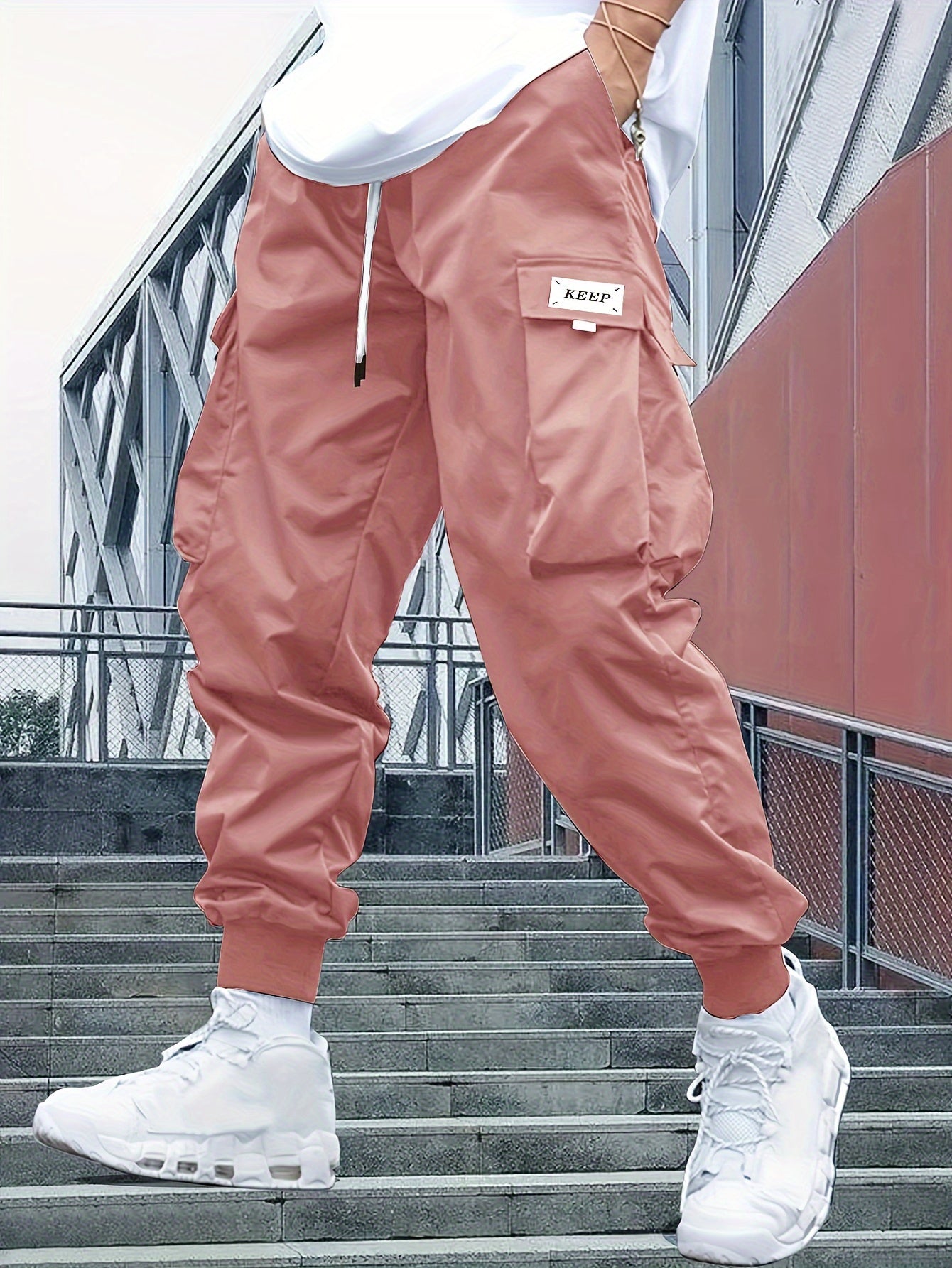 Men's cargo pants versatile casual joggers - durable fabric, everyday wear