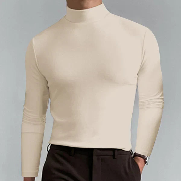 Men's long sleeve turtleneck top - sleek casual attire for everyday wear