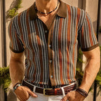 Slim-fit button-down polo –  smart casual organic cotton shirt