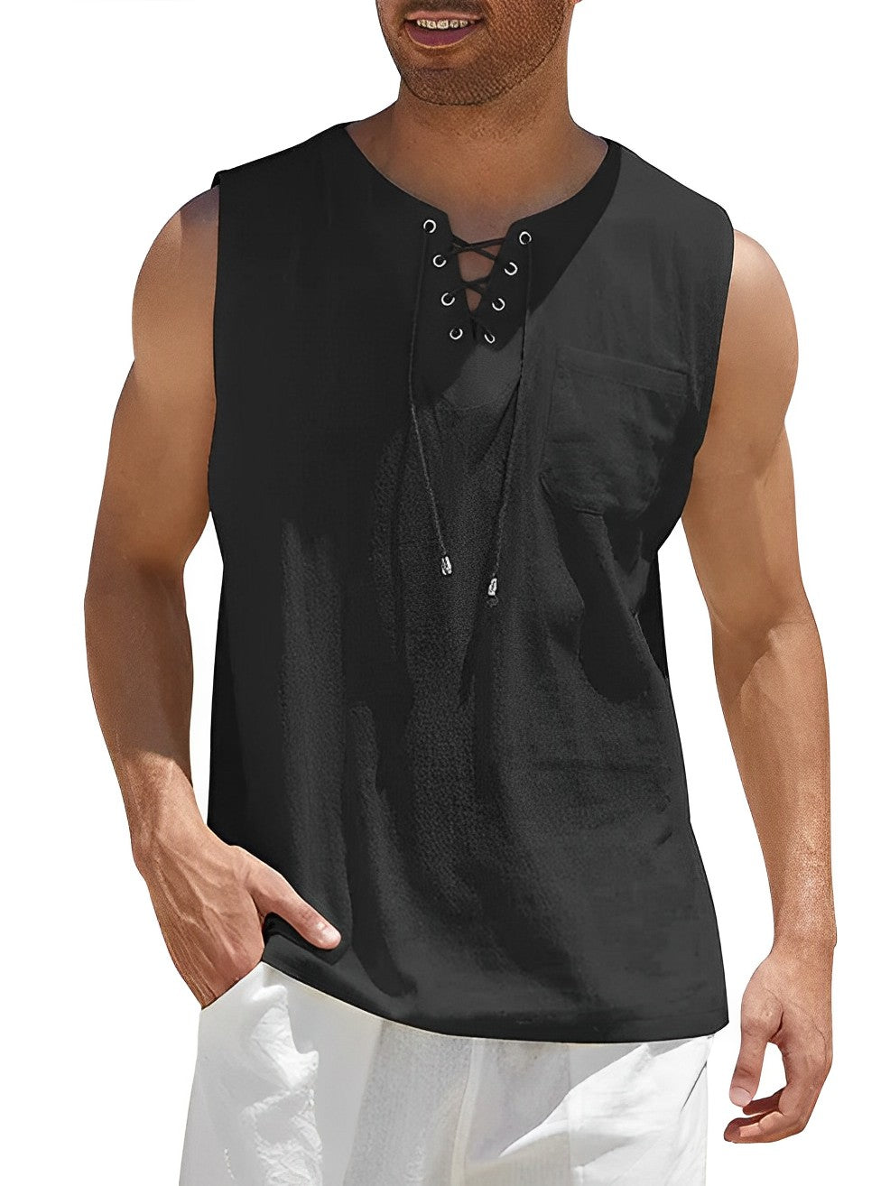 Linen tank top - versatile men’s summer shirt