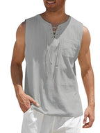 Linen tank top - versatile men’s summer shirt