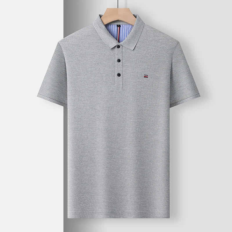 Men's polo shirt classic cotton casual attire - short sleeve everyday wear