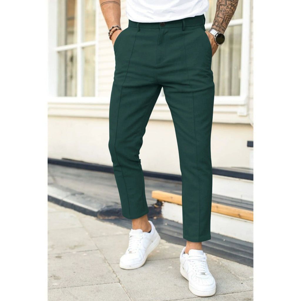 Men's trousers tailored slim fit lightweight stretch fabric - office attire & smart casual