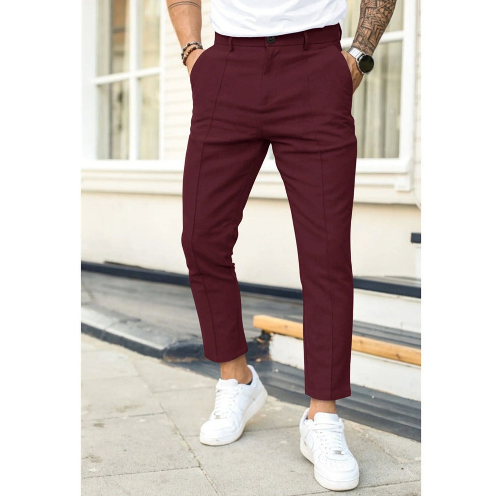 Men's trousers tailored slim fit lightweight stretch fabric - office attire & smart casual