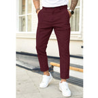 Men's trousers tailored slim fit lightweight stretch fabric - office attire & smart casual