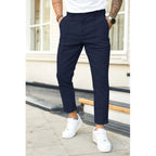 Men's trousers tailored slim fit lightweight stretch fabric - office attire & smart casual
