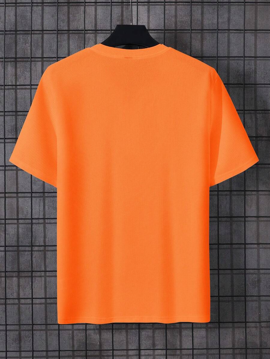 Men's polo shirt notched neck casual attire - orange everyday stylish t-shirt