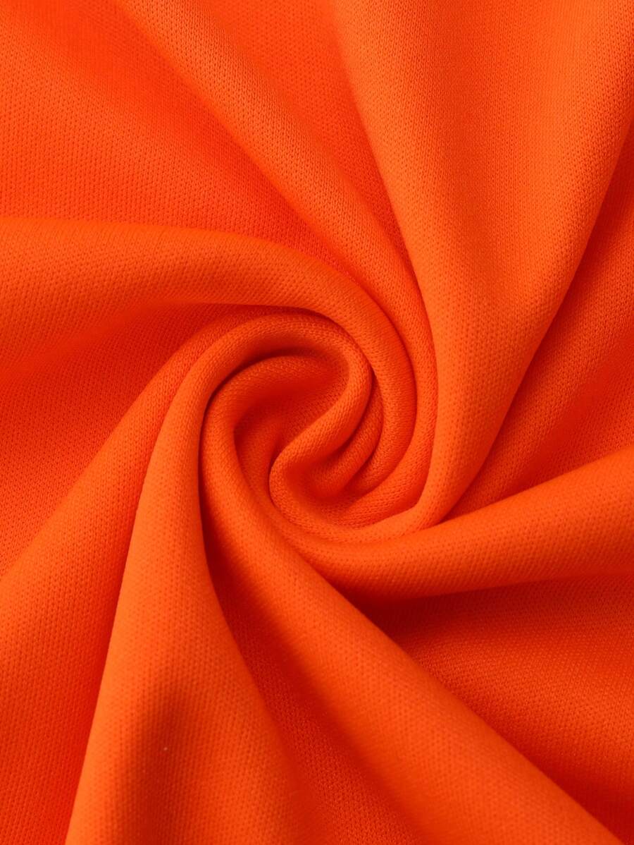 Men's casual t-shirt soft cotton blend orange - ideal for every day wear and relaxed outings