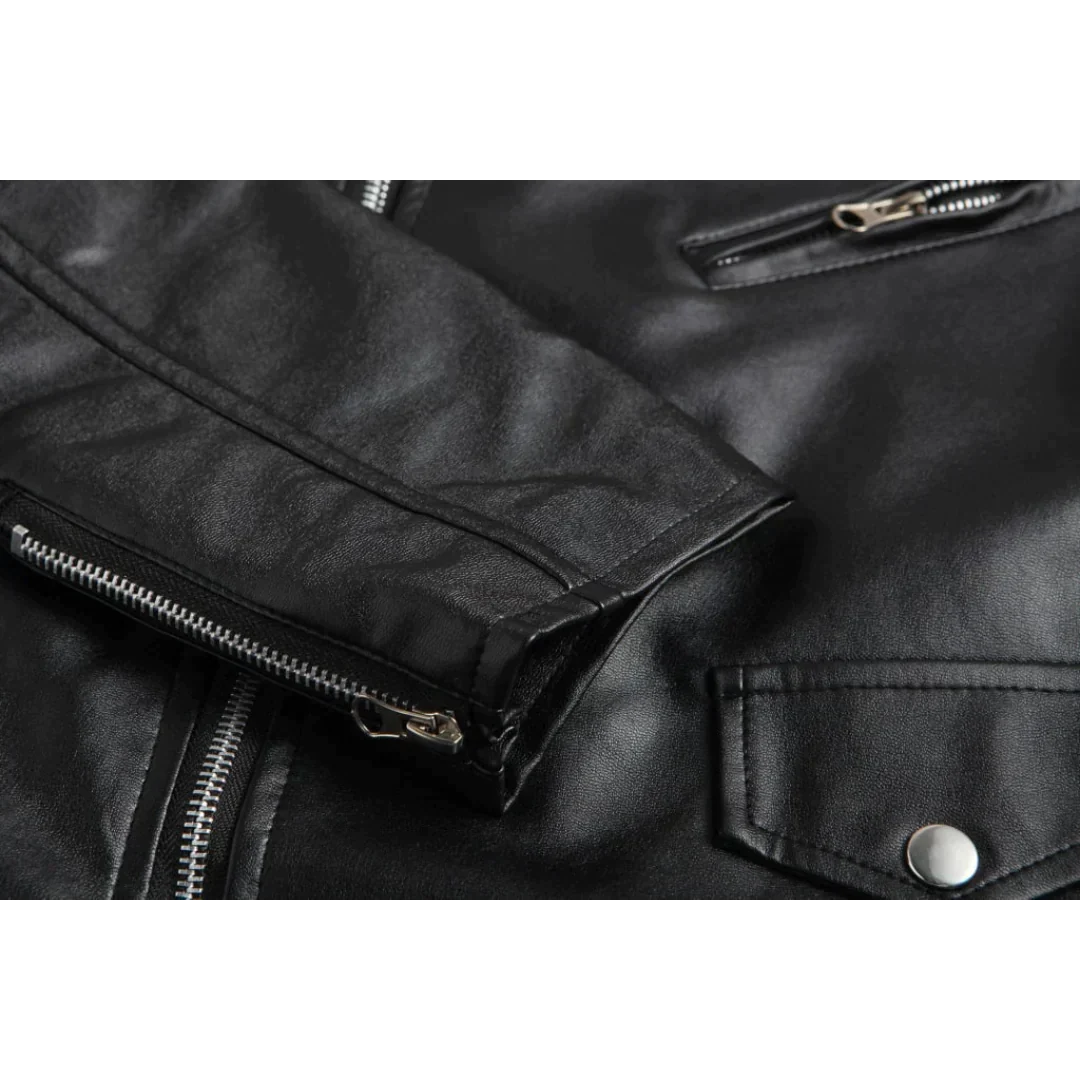 Men’s Leather Biker Jacket – Rugged Weekend Style