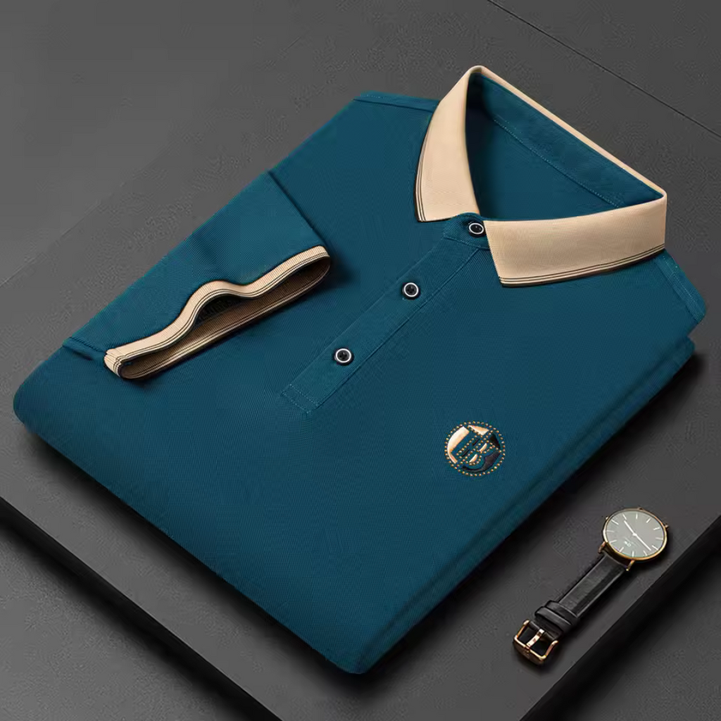Men's polo shirt - classic short sleeve t-shirt for everyday wear