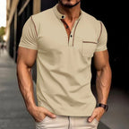 Men's casual polo shirt lightweight & breathable summer attire - versatile fit for everyday wear