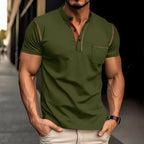 Men's casual polo shirt lightweight & breathable summer attire - versatile fit for everyday wear