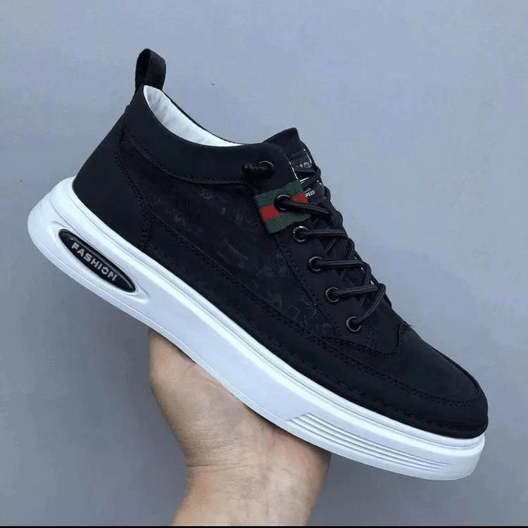 Men's urban sneakers - stylish leather lace-up shoes for everyday fashion