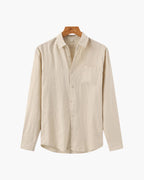Linen button-up shirt - men's versatile long sleeve shirt