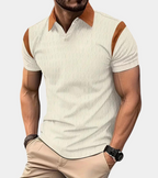 Men's polo shirt - contemporary style in textured fabric for casual wear