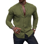 Men's smart casual shirt - versatile long-sleeve top