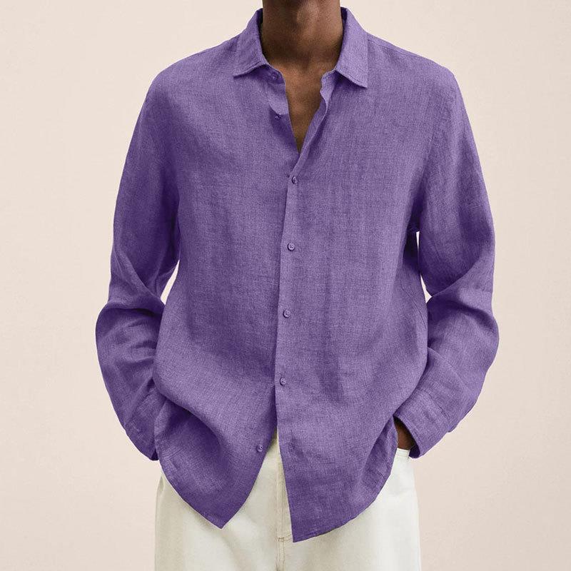 Long-sleeve linen shirt - versatile men’s casual top