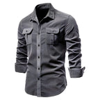 Men's casual shirt lightweight long sleeve - versatile fashionable wear for everyday style