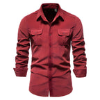 Men's casual shirt lightweight long sleeve - versatile fashionable wear for everyday style