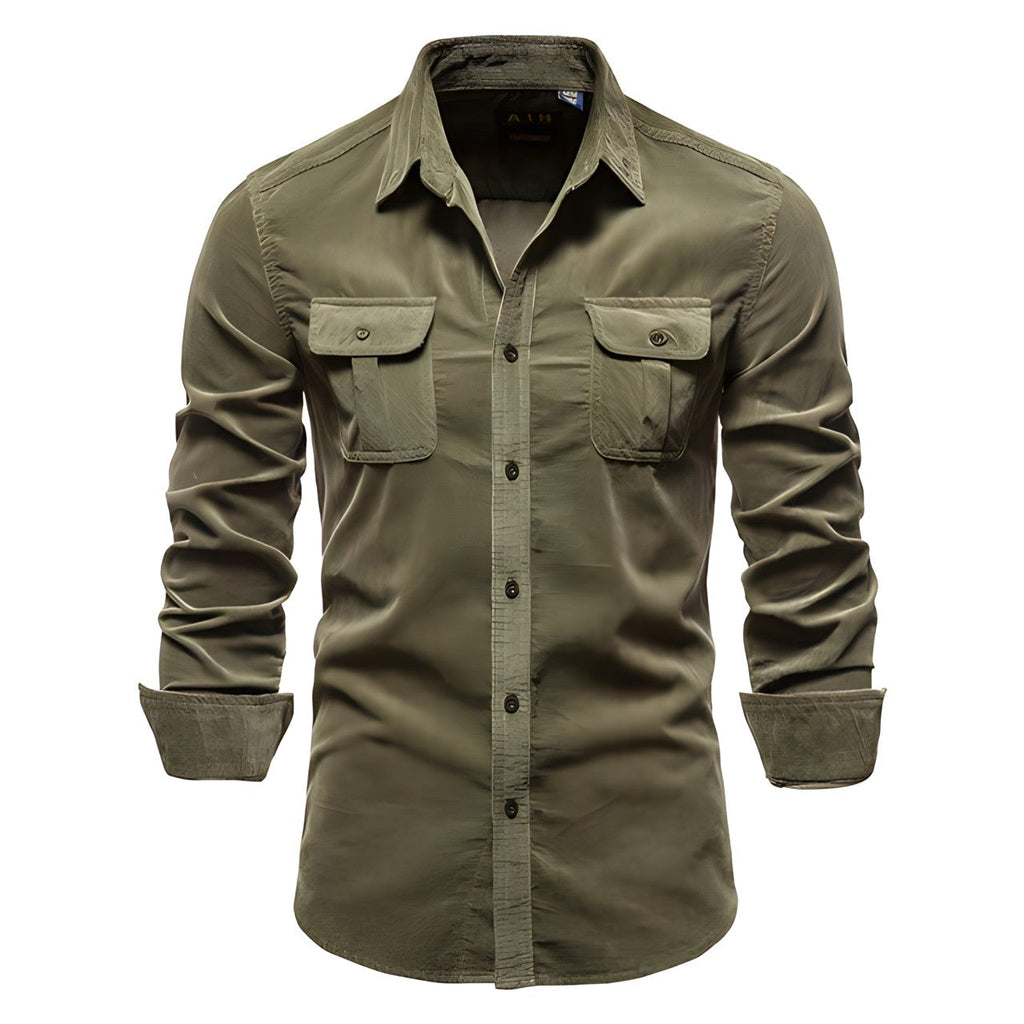 Men's casual shirt lightweight long sleeve - versatile fashionable wear for everyday style