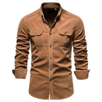 Men's casual shirt lightweight long sleeve - versatile fashionable wear for everyday style