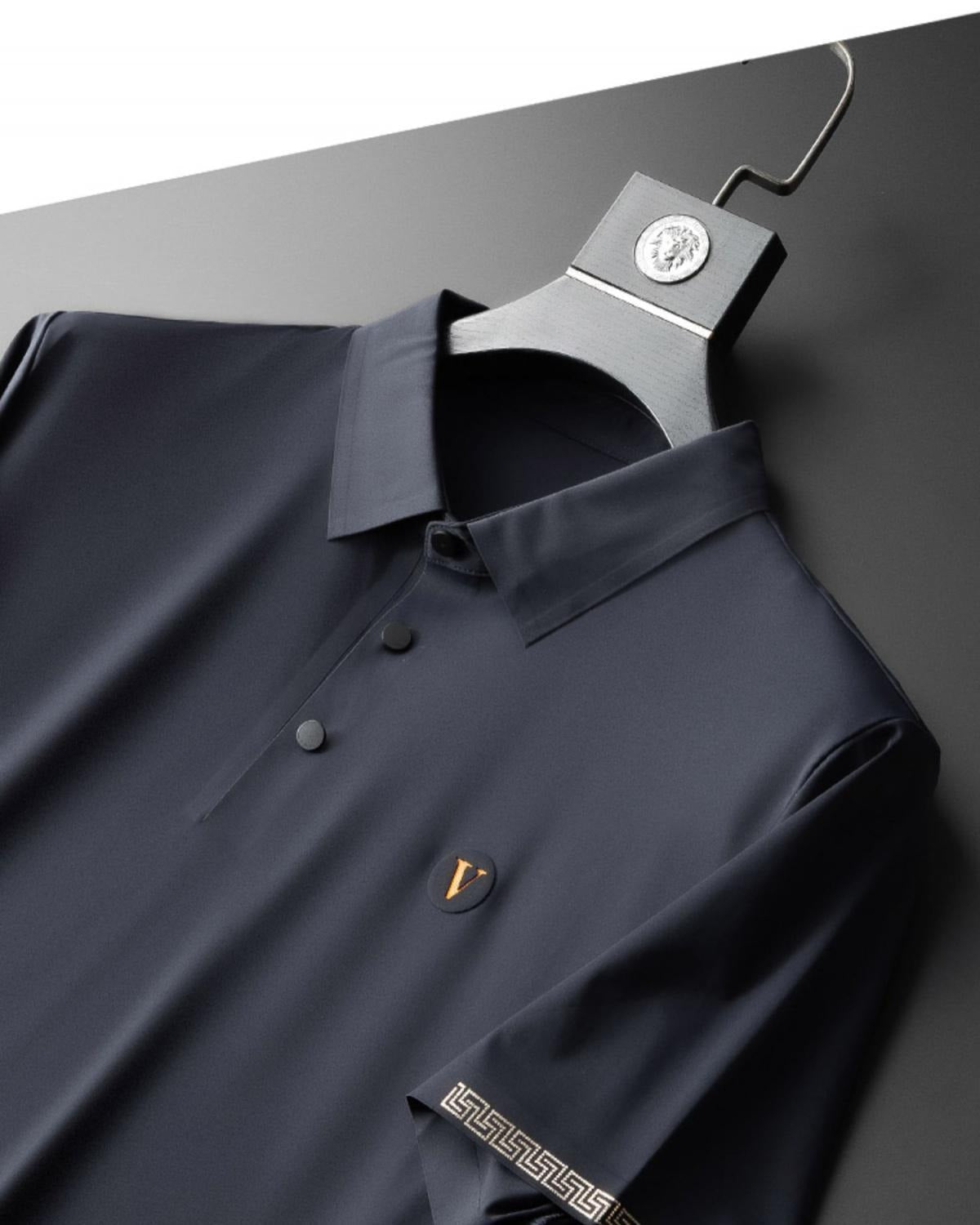 2-piece men's polo shirt and trousers set - modern attire for casual wear
