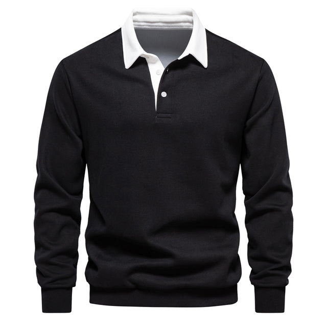 Long-sleeve polo shirt - timeless men's versatile top