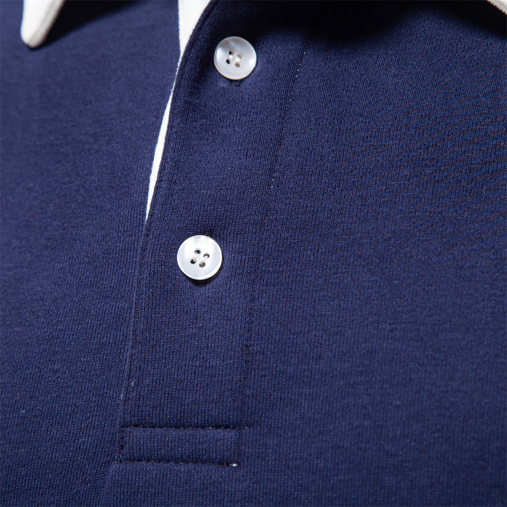 Long-sleeve polo shirt - timeless men's versatile top