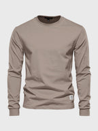 Long-sleeve cotton t-shirt - versatile men's casual wear