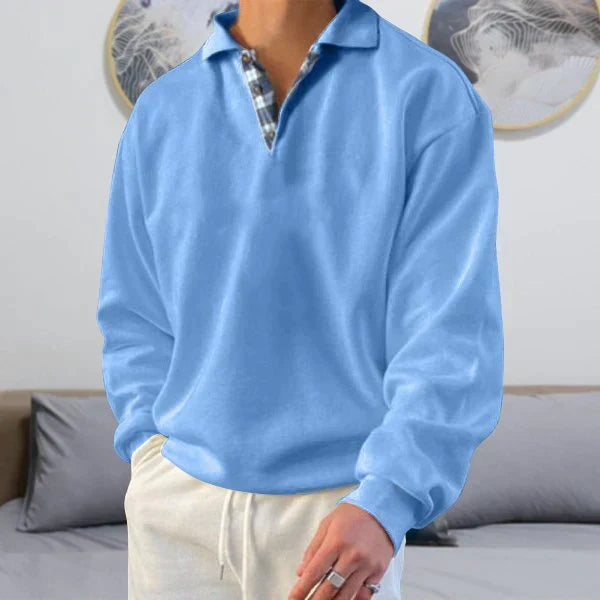 Men's long sleeve polo shirt - classic casual attire for everyday wear