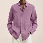 Long-sleeve linen shirt - versatile men’s casual top