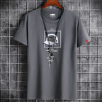Men's casual t-shirt modern graphic print short sleeve - comfortable everyday tee for relaxed outings