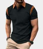 Men's polo shirt - contemporary style in textured fabric for casual wear