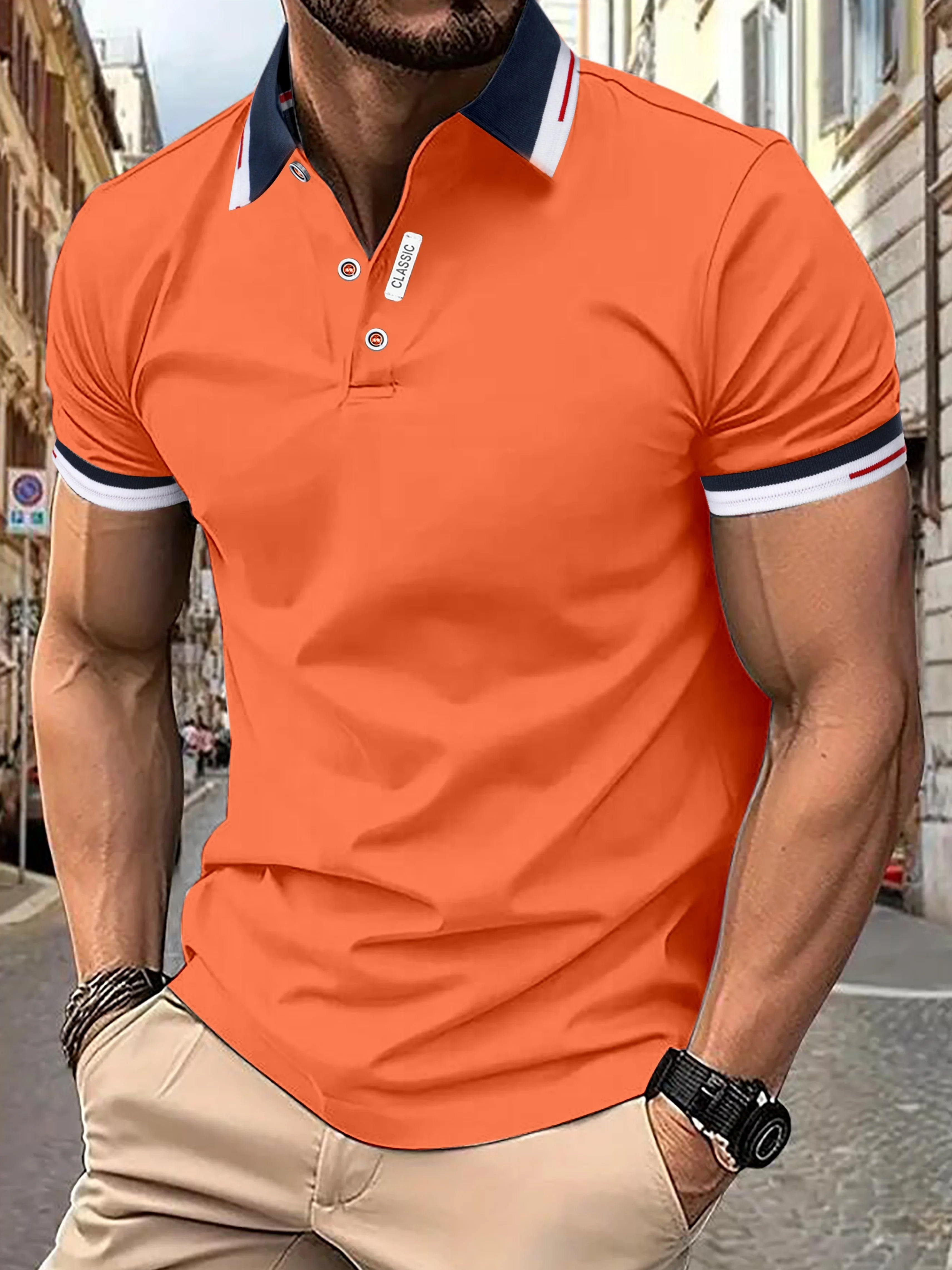 Men's short-sleeve polo shirt - versatile top for casual occasions