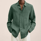 Long-sleeve linen shirt - versatile men’s casual top