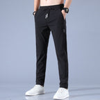 Men's slim fit trousers stretchy casual wear - lightweight jogging bottoms for gym and leisure