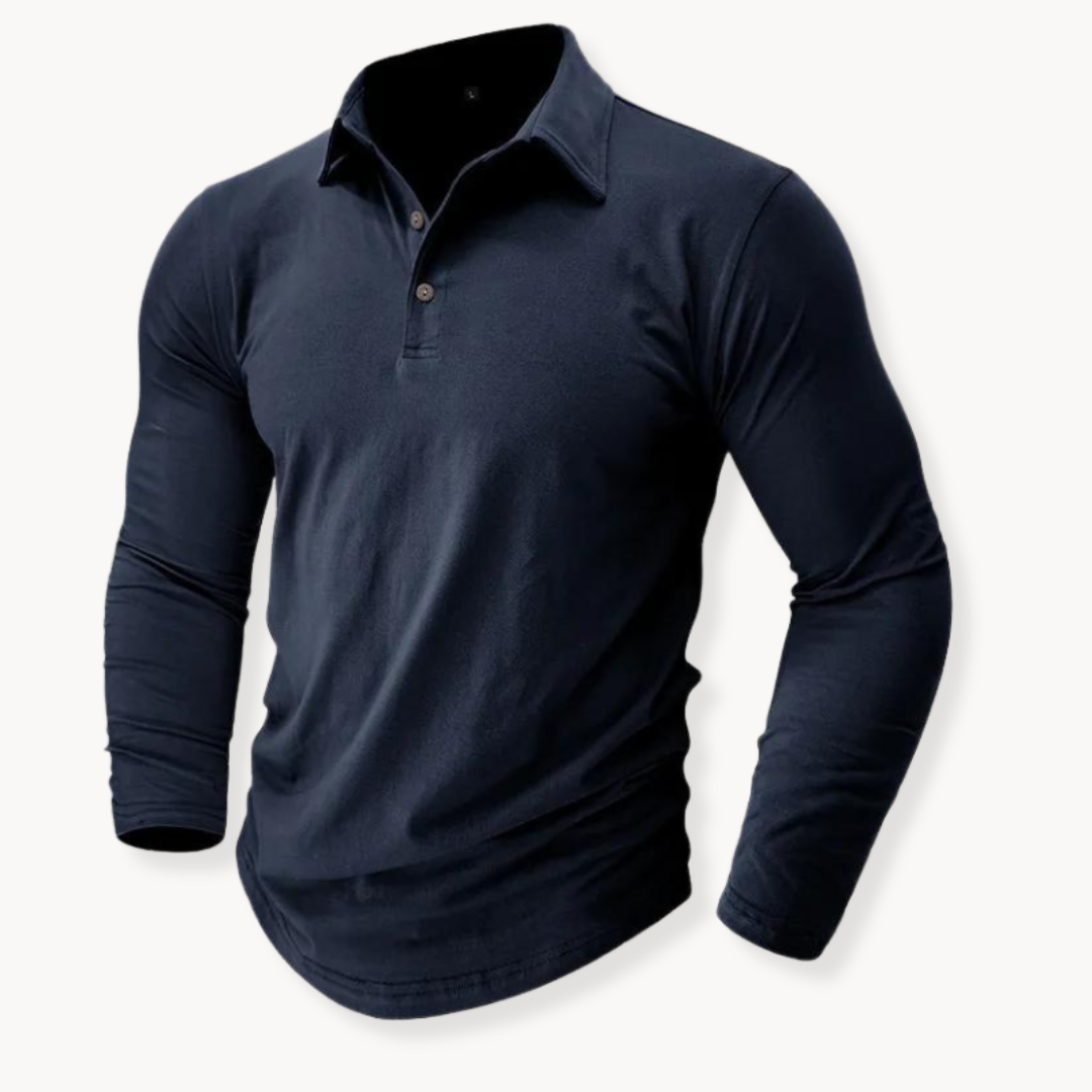 Men's long sleeve polo shirt - timeless and versatile casual top