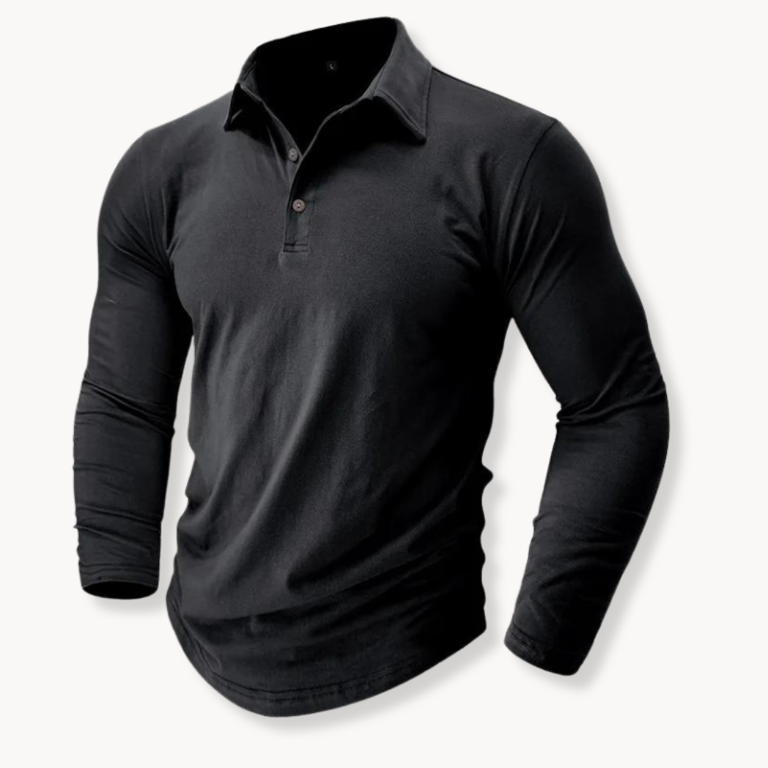 Men's long sleeve polo shirt - timeless and versatile casual top