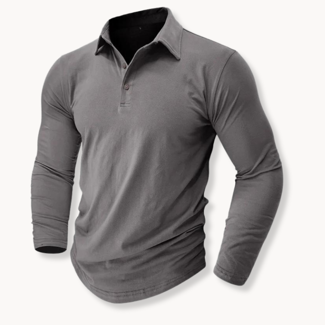 Men's long sleeve polo shirt - timeless and versatile casual top