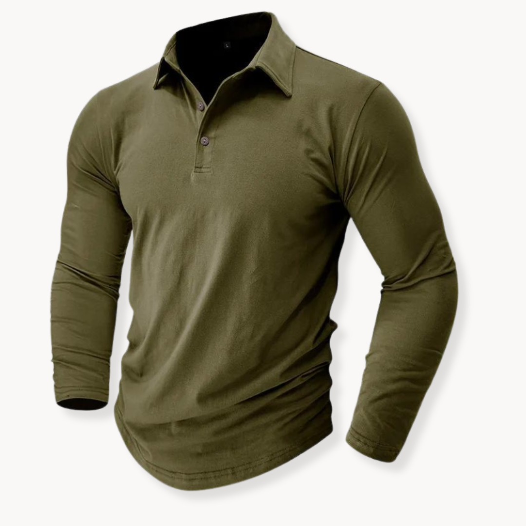 Men's long sleeve polo shirt - timeless and versatile casual top