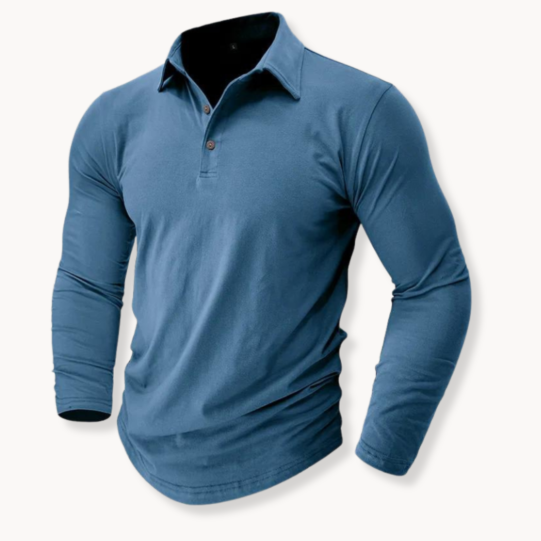 Men's long sleeve polo shirt - timeless and versatile casual top