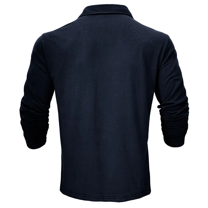 Men's long sleeve polo shirt - timeless and versatile casual top
