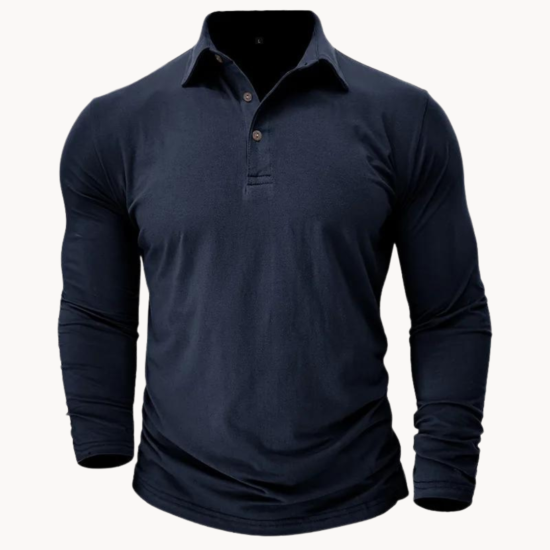 Men's long sleeve polo shirt - timeless and versatile casual top