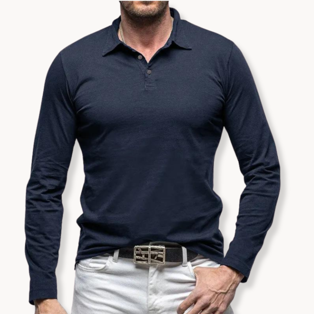 Men's long sleeve polo shirt - timeless and versatile casual top