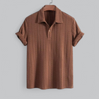 Men's polo shirt lightweight casual summer wear - unique pattern breathable fabric